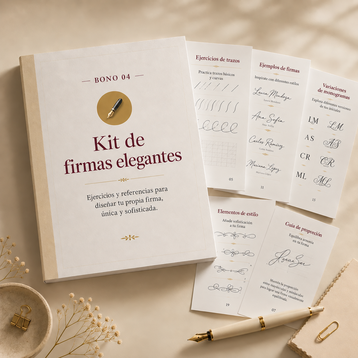 Kit de firmas elegantes