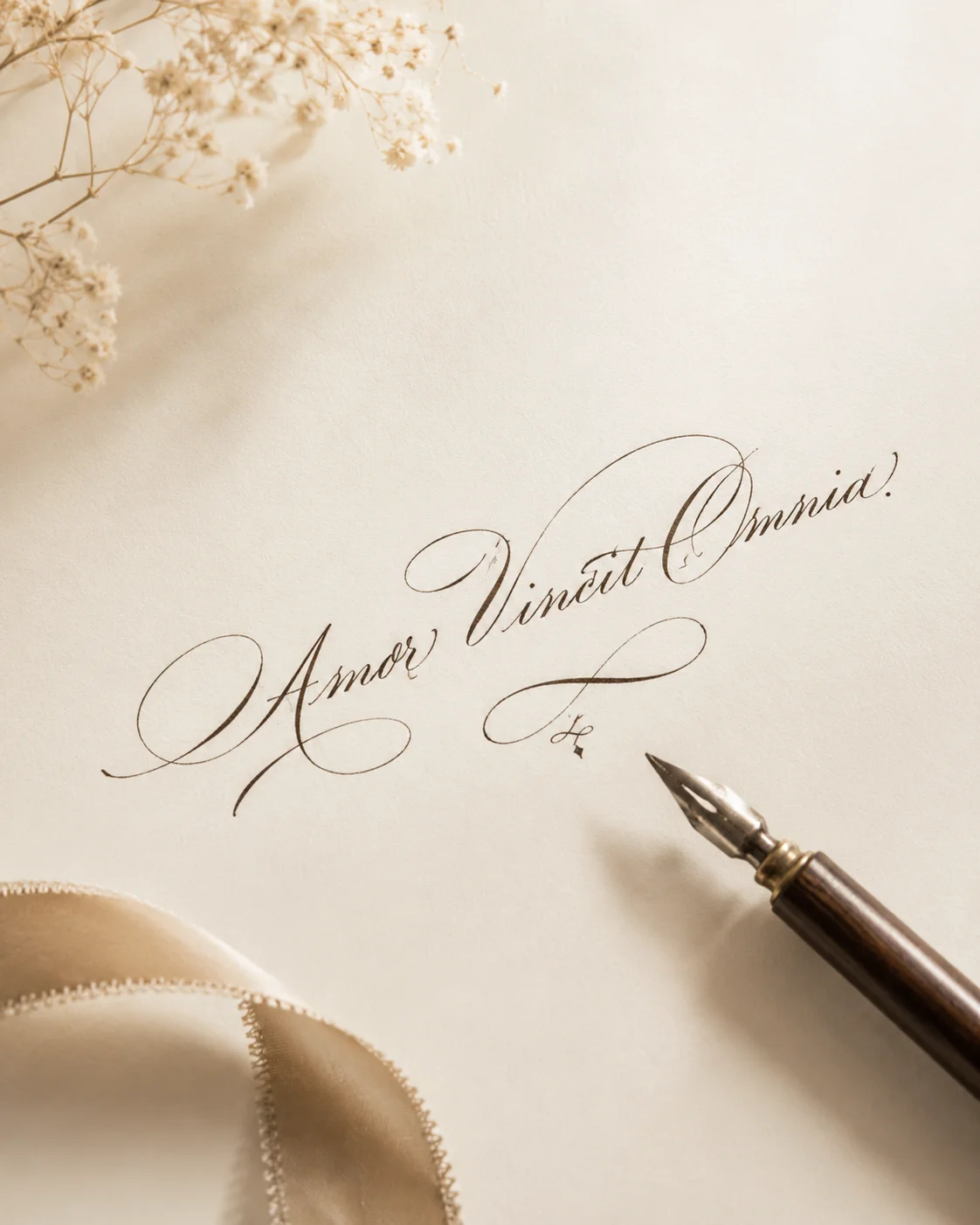 Muestra de una firma o caligrafía elegante